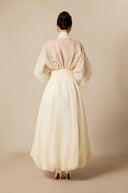 Ellery | Women's Wide Sleeve High Waist A-Line Midi Dress