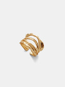 Elliana | Women's Openwork Textured Irregular Multi Band Ring
