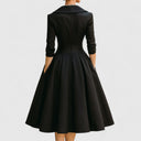 Elowen | Women's Collared Wrap Front A-Line Midi Dress