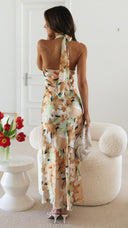 Ember | Women's Floral Halter Open Back Maxi Dress