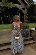 Emberly | Women's Sleeveless Ruffle Maxi Wedding Guest Dress