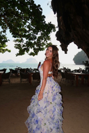 Emberly | Women's Sleeveless Ruffle Maxi Wedding Guest Dress