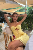 Emberlyn | Women's Strapless Cut-Out Mini Summer Vacation Dress