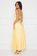 Erica | Women's Sleeveless Pleated Maxi Wedding Guest Dress