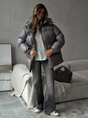 Esther | Women's Drawstring Waist Hooded Puffer Jacket
