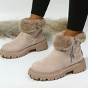 Evangeline | Women's Casual Side Zip Lug Sole Ankle Heels Boots
