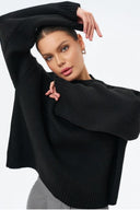 Fern | Women's Crew Neck Raglan Long Sleeve Ribbed Trim Knit Sweater