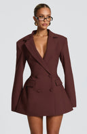Finley | Women's Structured Double-Breasted Mini Elegant Blazer Dress