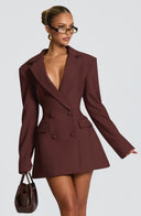 Finley | Women's Structured Double-Breasted Mini Elegant Blazer Dress