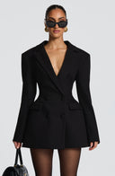Finley | Women's Structured Double-Breasted Mini Elegant Blazer Dress