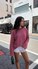 Georgia | Women's Striped Oversized Knit Sweater