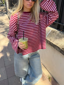 Georgia | Women's Striped Oversized Knit Sweater