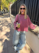 Georgia | Women's Striped Oversized Knit Sweater