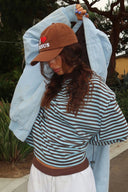 Georgia | Women's Striped Oversized Knit Sweater