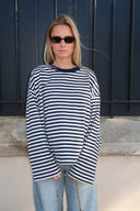 Georgia | Women's Striped Oversized Knit Sweater