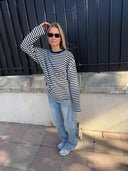 Georgia | Women's Striped Oversized Knit Sweater
