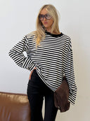 Georgia | Women's Striped Oversized Knit Sweater