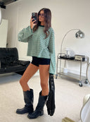 Georgia | Women's Striped Oversized Knit Sweater