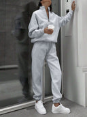 Georgina | Women's Half Zip Long Sleeve Jogger Two Piece Sweat Set