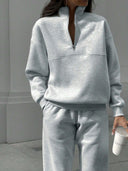 Georgina | Women's Half Zip Long Sleeve Jogger Two Piece Sweat Set