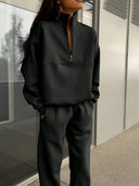 Georgina | Women's Half Zip Long Sleeve Jogger Two Piece Sweat Set
