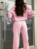 Georgina | Women's Half Zip Long Sleeve Jogger Two Piece Sweat Set