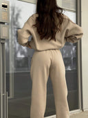 Georgina | Women's Half Zip Long Sleeve Jogger Two Piece Sweat Set