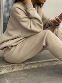 Georgina | Women's Half Zip Long Sleeve Jogger Two Piece Sweat Set
