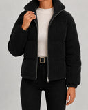 Gisella | Women's Zip Front Long Sleeve Corduroy Puffer Jacket