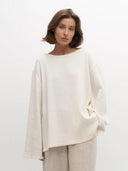 Giselle | Women's Oversized Crew Neck Backless Knit Sweater
