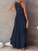 Gabriella | Women’s Tiered Ruffle Trim Sleeveless Maxi Summer Dress