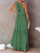 Gabriella | Women’s Tiered Ruffle Trim Sleeveless Maxi Summer Dress