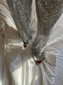 Haisley | Women's High Rise Sequin Wide Leg Party Glitter Pants