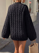 Halo | Women's Mock Neck Long Sleeve Cable Knit Sweater