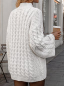 Halo | Women's Mock Neck Long Sleeve Cable Knit Sweater