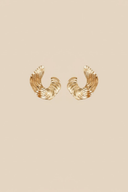 Harper | Women's Gold Wavy Textured Earrings