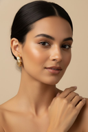 Harper | Women's Gold Wavy Textured Earrings