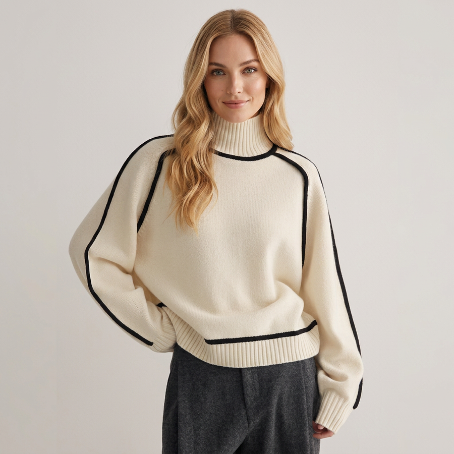 Hartley | Women's Ribbed Neck Long Sleeve Turtleneck Sweater