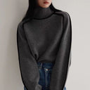 Hartley | Women's Ribbed Neck Long Sleeve Turtleneck Sweater