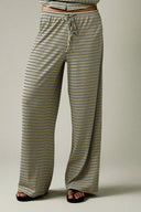 Hattie | Women's Striped Button Front Long Sleeve Two Piece Set