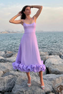 Heather | Women's Sleeveless Twirl Midi Prom Dress