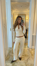 Hollis | Women's Button Front Ribbed Knit Two Piece Set