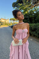 Imogen | Women's Strapless Ruffled Maxi Wedding Guest Dress