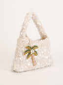 Iza | Women’s Sequin Shoulder Bag with Palm Charm