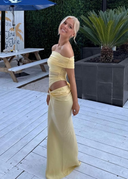 Jazelle | Women's Elegant Strapless Maxi Summer Prom Dress