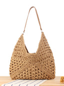 Jenny | Women’s Embroidered Woven Crochet Shoulder Beach Bag