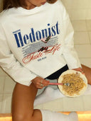 Jillian | Women's Crew Neck Long Sleeve Oversized Graphic Print Sweatshirt