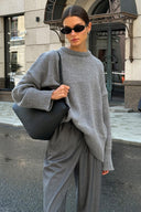 Jocelyn | Women's Drop Shoulder Long Sleeve Oversized Knit Sweater