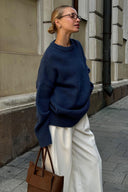 Jocelyn | Women's Drop Shoulder Long Sleeve Oversized Knit Sweater