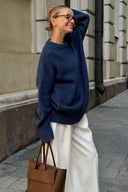 Jocelyn | Women's Drop Shoulder Long Sleeve Oversized Knit Sweater